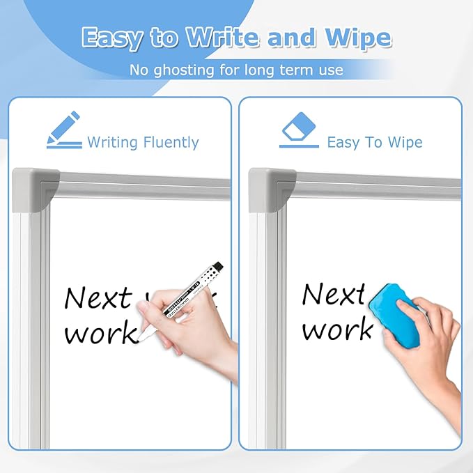 DOLLAR BOSS Large White Board 60 x 36 Inch Foldable Magnetic Whiteboard - Image 3