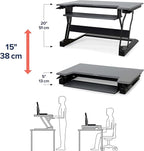 Ergotron – WorkFit-T Standing Desk Converter, Dual Monitor Sit Stand Desk Riser - Image 3