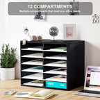PAG Countertop Mail Sorter Organizer, Wooden Literature Organizer, Student - Image 4
