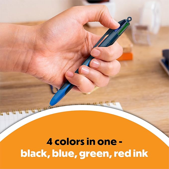 BIC 4 Color Smooth Retractable Ballpoint Pen - Image 3