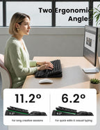 Vaydeer Cloud Wrist Rest with Keyboard Stand, Computer Wrist Support Pad Soft Memory Foam, Ergonomic Keyboard Riser Holder Lifter Tilted Wrist Cushion for Desk, Palm Hand Typing for Office Home Gaming