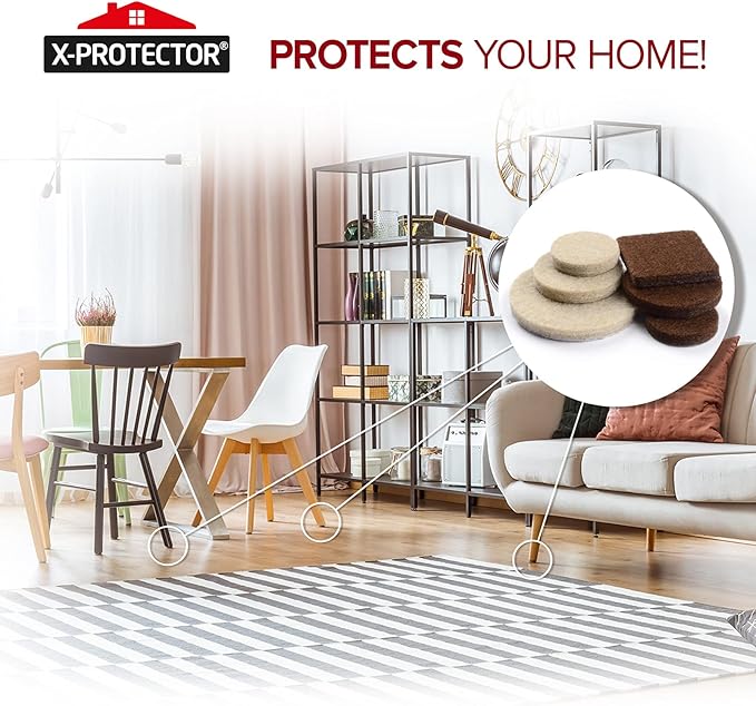 Felt Furniture Pads X-PROTECTOR 133 PCS Premium Furniture Pads - Image 6