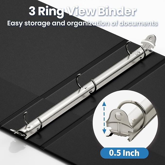 SUNEE 3 Ring Binder 1/2 Inch 1 Pack - Image 3