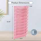 EASEPRES 10 Pocket Mesh Hanging Wall File Organizer, Wall Mounted Mail Paper - Image 2