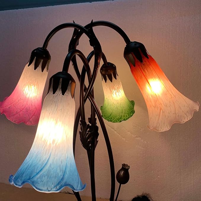 Bieye LS01 Lily Flower Blown Glass Lampshade - Image 8