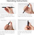 Shuttle Art 4 in 1 Multicolor Pen, 2 Pack Retractable Ballpoint Pens - Image 8
