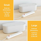 D-Line Cable Management Box, Power Strip Holder, Floor Outlet Hider, Desk Cord - Image 4