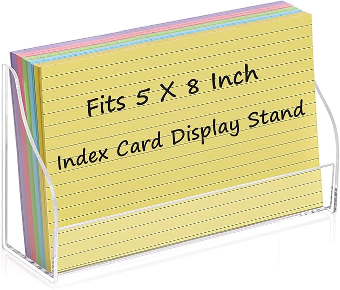 SHIQIKEJIPTY 5x8 Acrylic Index Card Holder Index Card Display Stand by SHIQIKEJIPTY