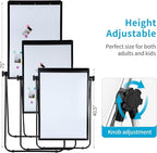40"x28" U Stand Double Sided Magnetic Dry Erase Board Easel Stand, Homeschool & - Image 2