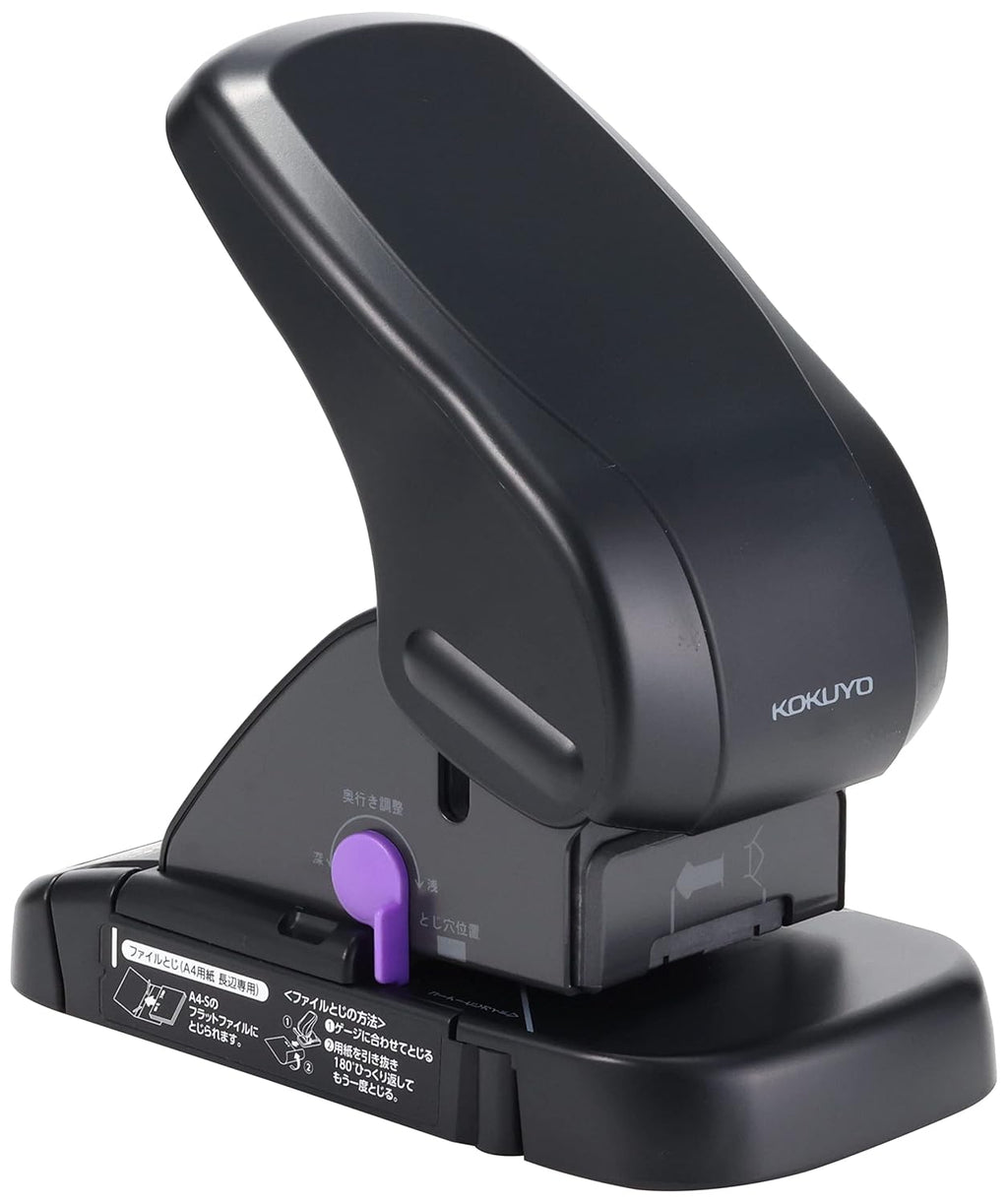 kokuyo harinacs stapleless stapler, large desktop staple free, front angle view