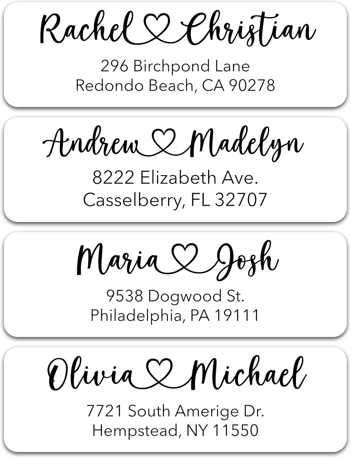 Personalized Return Address Labels - Custom Address Stickers on Sheets for Wedding Invitations (100-1000 Labels)