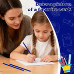 sqzrmdcg 36 PCS DurkBlue Colored Pencils, Pre-sharpened Professional Wooden Art - Image 5