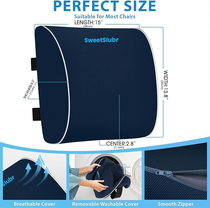 SweetSlubr Large Lumbar Support Pillow - Image 2