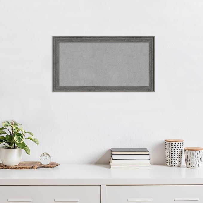 Amanti Art Grey Framed Magnetic Board 15x27 Small Vision Board - Image 5