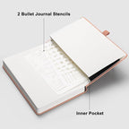 RETTACY Bullet Dotted Journal Notebook, 256 Pages, A5 Medium Size, Leather - Image 7