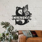 Personalized Custom Letter Name metal Signs, Custom Black Letter Monogram Wall - Image 3