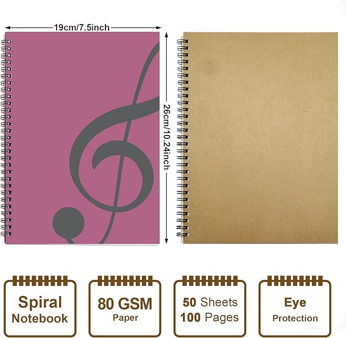 MAXCURY Blank Sheet Music Composition Manuscript Staff Paper Art Music Notebook - Image 2