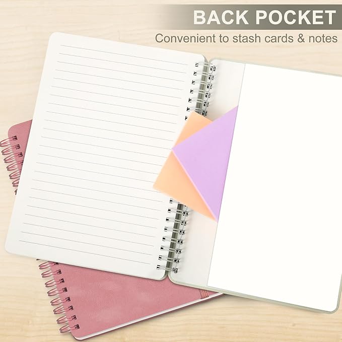 ABERLLS Beige Lined Spiral Journal Notebook - Image 5