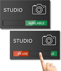 Studio Room Door Sign, Do Not Disturb Signs, In Use Available Office Slider by EliteSign