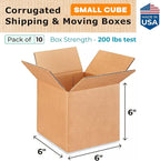 Small Cube Moving & Shipping Boxes 6x6x6 inches - Image 2
