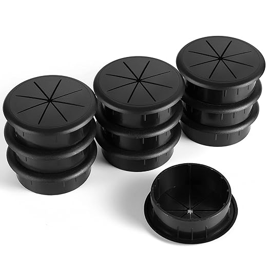 HYCC 10 Pack 2-3/8 Inch Flexible Desk Grommet, Organize Wires and Cables on by HYCC