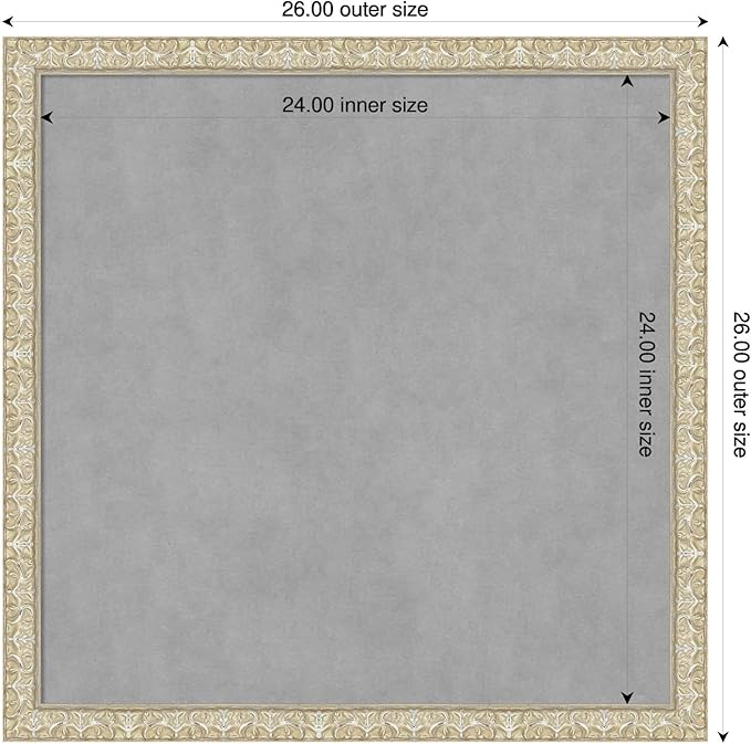 Amanti Art Silver Framed Magnetic Board 26x26 Medium Vision Board - Image 2