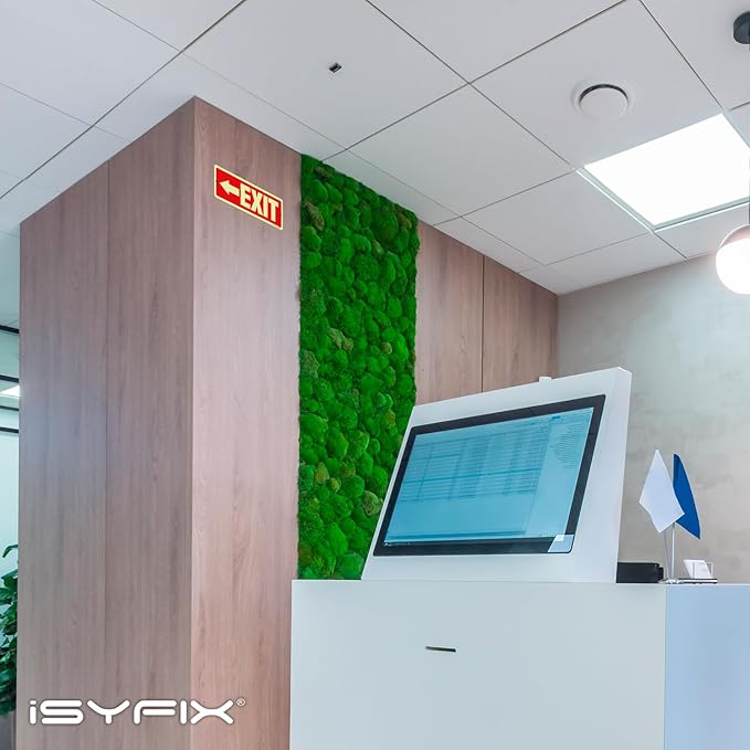 iSYFIX Exit Signs with Directional Left Arrow, Glow in the Dark, - Image 4