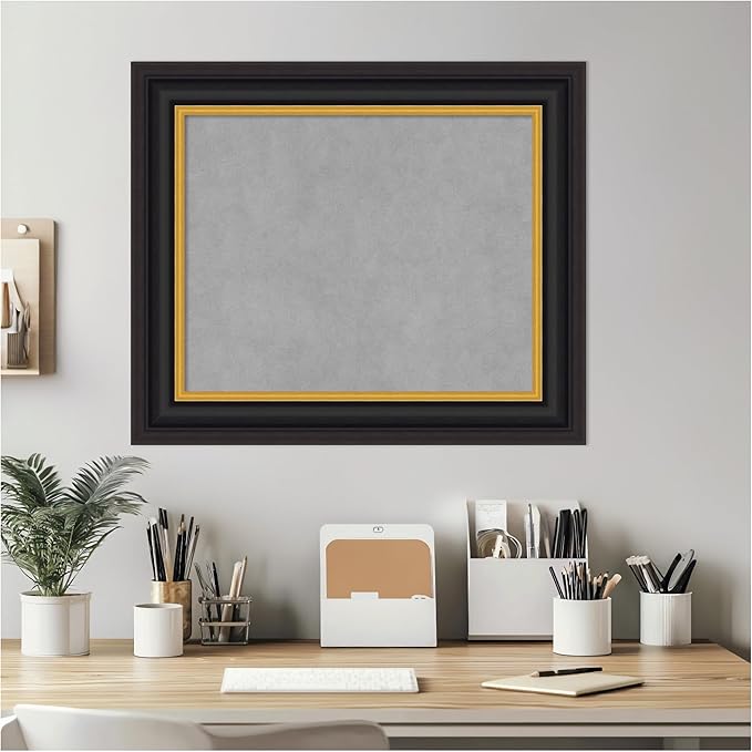 Amanti Art Black Framed Magnetic Board 22x26 Small Vision Board - Image 7