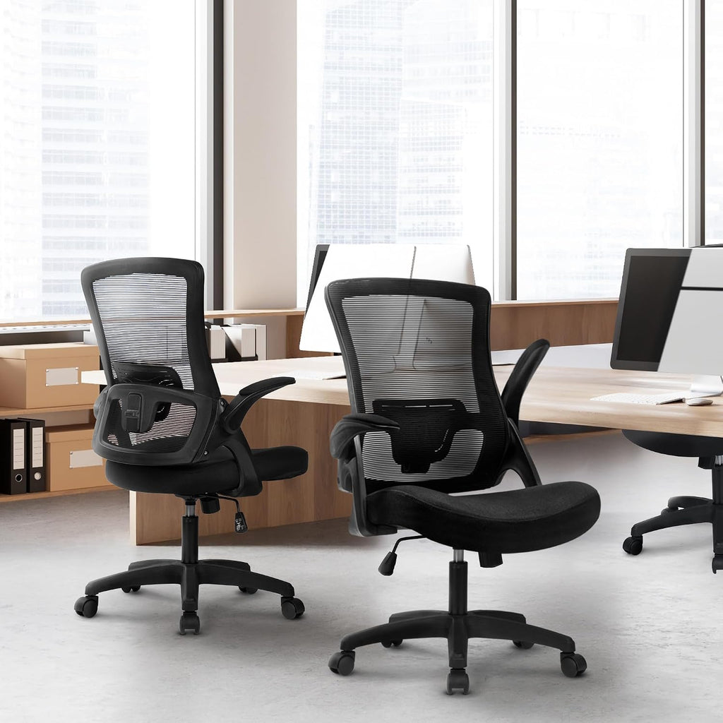 neo chair office desk chair high back mesh, front angle view
