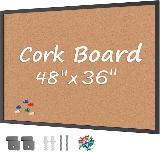 Board2by Cork Board Bulletin Board 36 x 48, Office Board by Justdowhatyouwanttodo