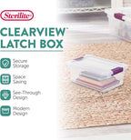Sterilite 24-Pack 6 Quart ClearView Latch Box, Stackable Organizer Bins - Image 2