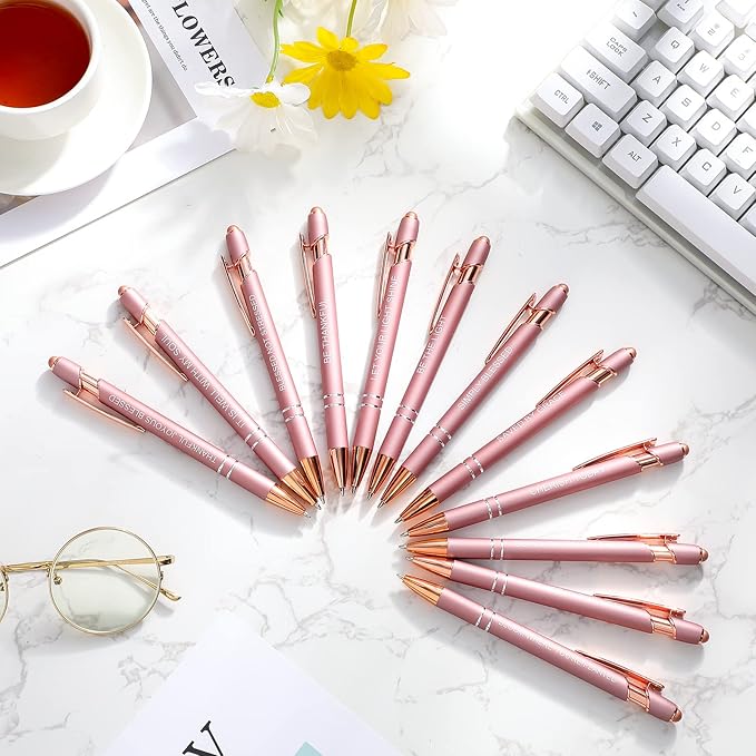 Zonon 12 Pcs Inspirational Pens Bulk Funny Ballpoint Pen - Image 4