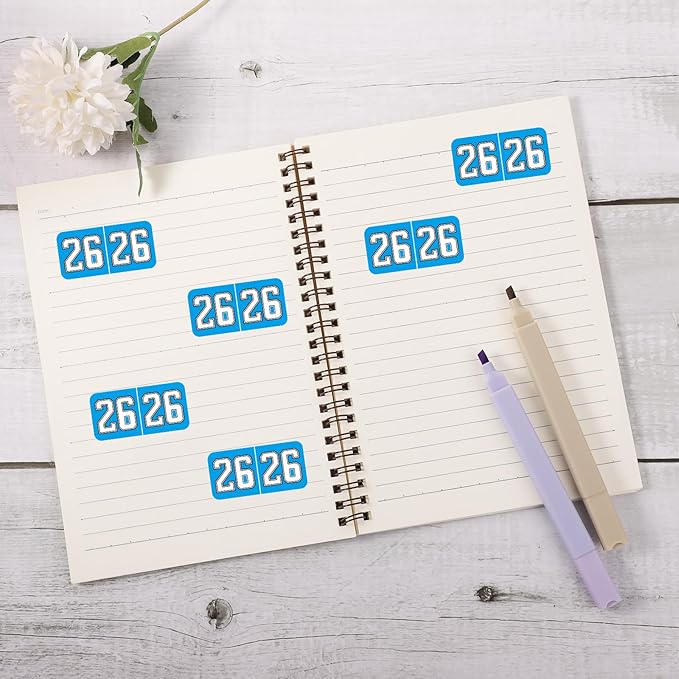 1000pcs 2026 Year Stickers, 3/4x1-1/2 Inch 26 Year Colored Self-Adhesive - Image 3