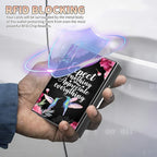 BWEGRHE Slim Credit Card Holder, Humingbird Flower RFID Blocking Metal Wallet - Image 3