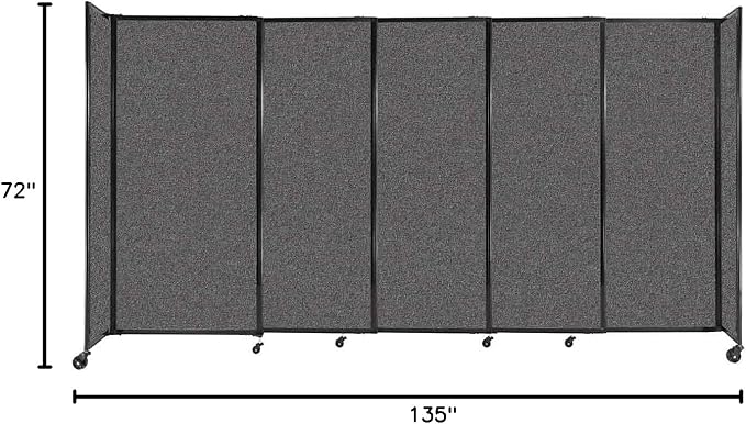 Versare Straightwall Sliding Portable Wall Partition | Freestanding Office - Image 7