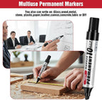 hidyuuoo 30 Pack Jumbo Size Permanent Markers Bulk Permanent Marker Set Chisel - Image 7