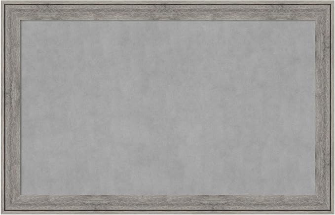 Amanti Art Grey Framed Magnetic Board 29x45 Large Vision Board by AmantiArt