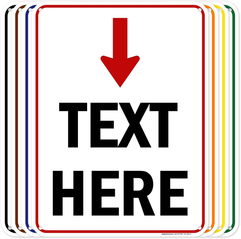 Custom Arrow, Custom Directional Sign, Arrow Down Sign, 18x24 Inches, 55 mil