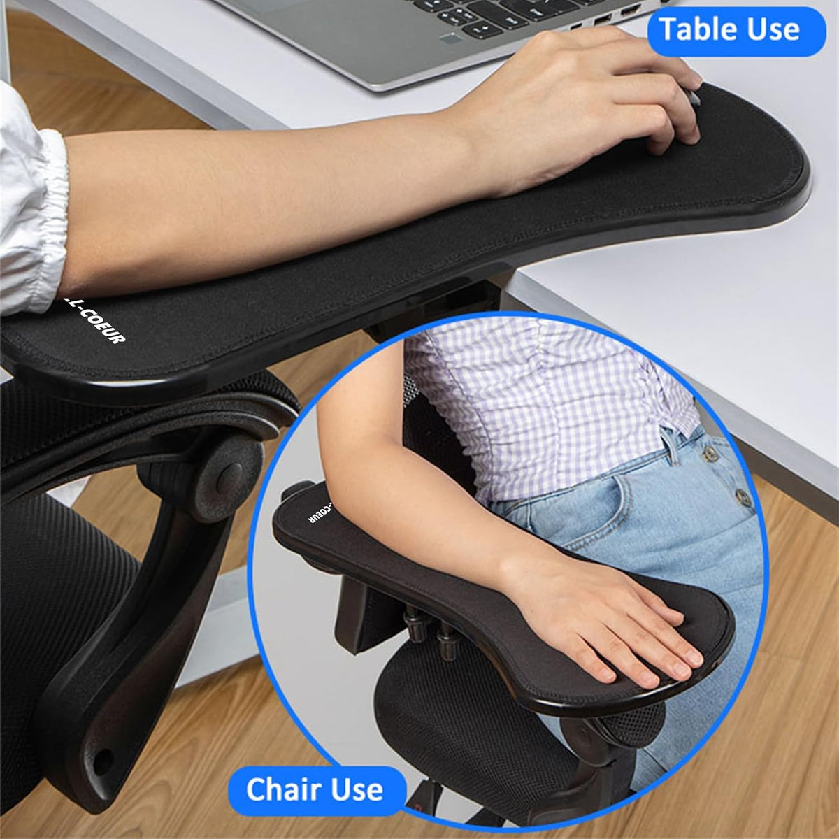 LL-COEUR Arm Support Wrist Rest for Table and Chair, Ergonomic Armrest Desk E...
