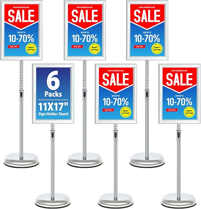 VAIIGO 6Packs Floor Standing Sign Holder Stands by VAIIGO