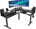 VIVO Electric 2-Tier Corner L-Shaped 63 x 55 inch Standing Desk, Height by VIVO