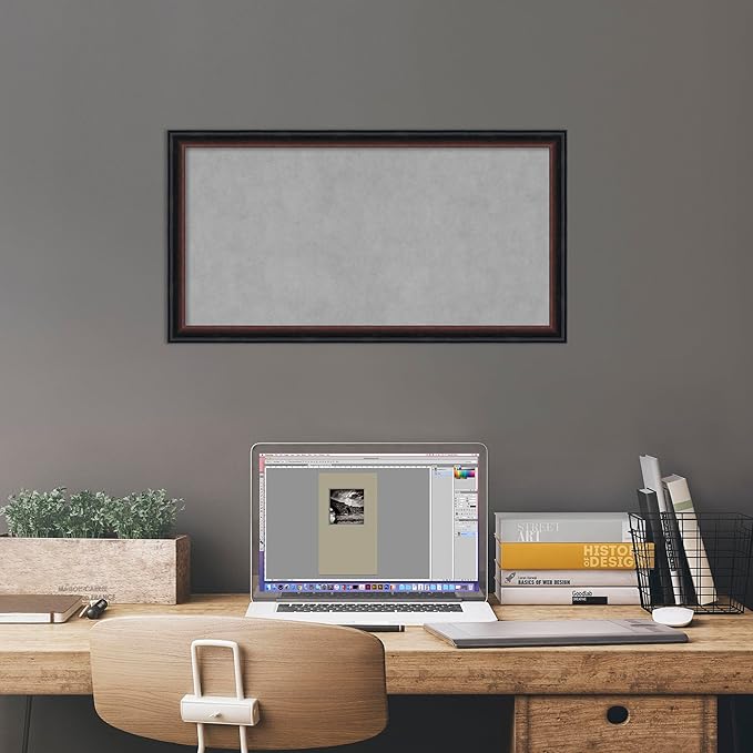 Amanti Art Black Framed Magnetic Board 14x26 Small Vision Board - Image 6