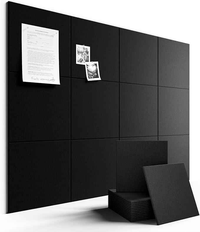 Fluxynara Large Felt Bulletin Board Large 48" x 36" Cork Board Alternative-12 by FLUXYNARA