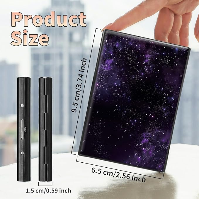 BWEGRHE Slim Credit Card Holder, Aluminum Minimalist Hard Case Pocket-Sized - Image 2
