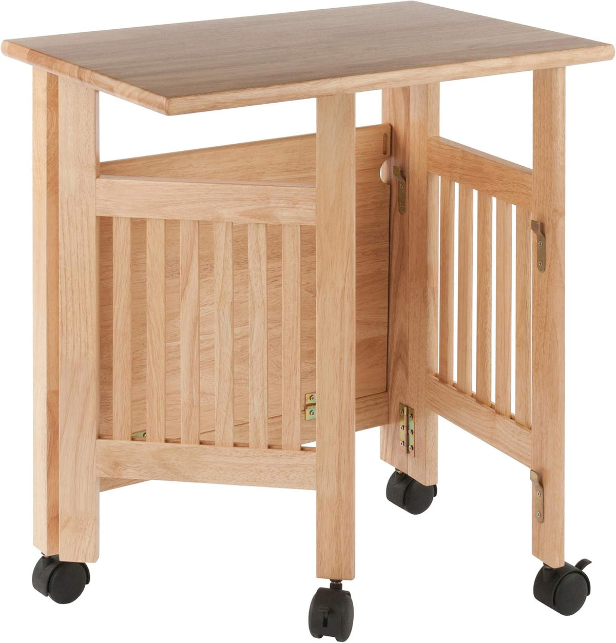 Winsome Mission 2-Shelf Wood Mobile Printer Stand, Brown (81628)