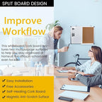 Combination Writeboard 24"x 18" Magnetic Whiteboard & Cork Board Aluminium - Image 5