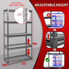 Shuntong The Atlas 30" W x 12" D x 60" H Adjustable Garage Storage Shelves Load - Image 3