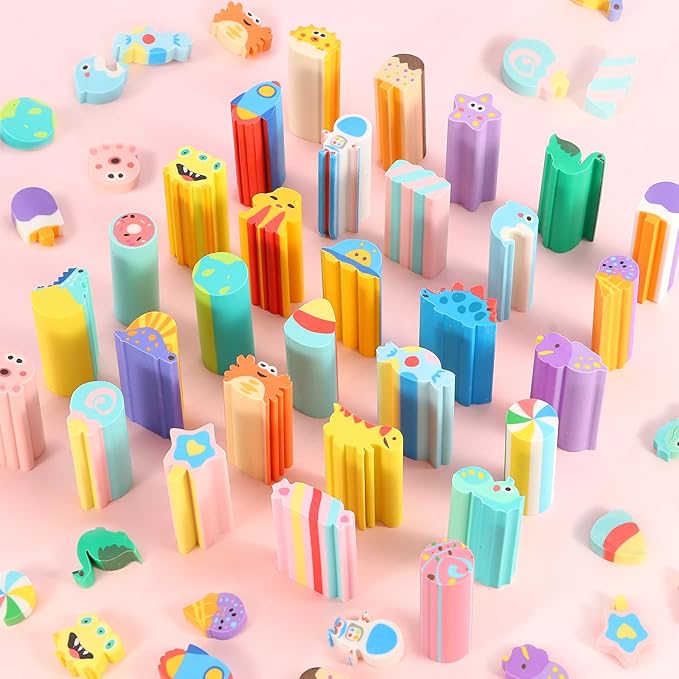 24 Pcs Cute Retractable Eraser for Pencils Cute School Supplies Kawaii Erasers - Image 6