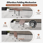 Goakwwuz Conference Room Table, Folding Conference Tables, Thicken Grey Tabletop - Image 4
