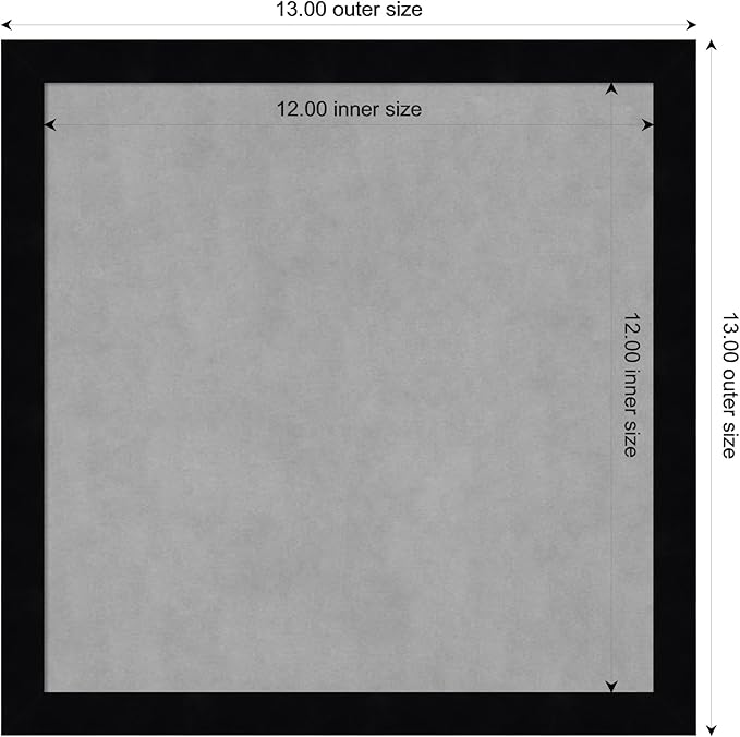 Amanti Art Black Framed Magnetic Board 13x13 X-Small Vision Board - Image 4
